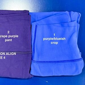 Lululemon align legging crop size 4 # 1 blueish purple crop